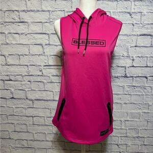 WOMEN'S ACTIVE FAITH SLEEVELESS PERFORMANCE HOODIE BLESSED Medium